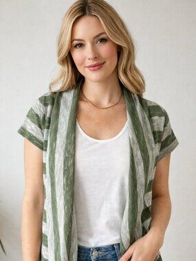 POETRY Brand. Size S/M cardigan. Drawstring waist that cinches at the back.